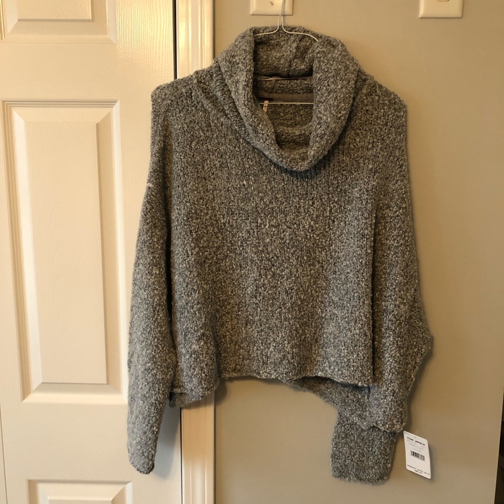 Free People cropped cowl neck sweater